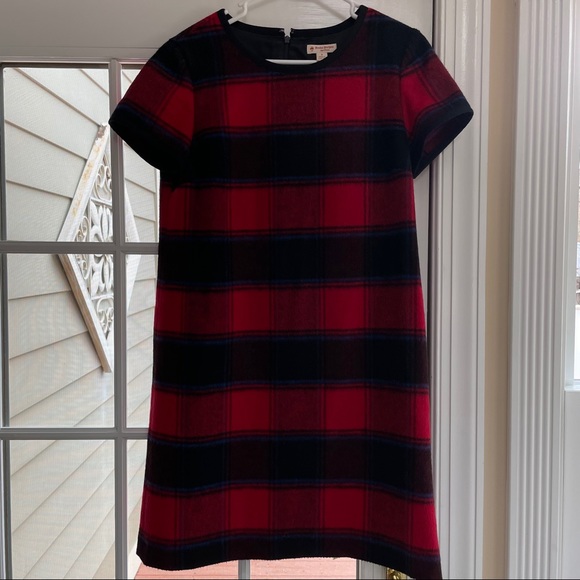 Brooks Brothers Red Fleece Plaid Wool Holiday Dress - Picture 3 of 10